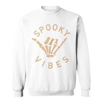 Vintage Spooky Vibes Trick-Or-Treat Scary Horror Sweatshirt - Monsterry UK