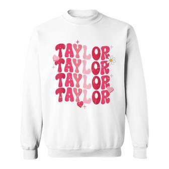 Vintage Taylor Personalized Name I Love Taylor Sweatshirt | Mazezy