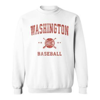 Washington Vintage Baseball Throwback Retro Sweatshirt - Monsterry AU