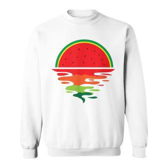 Watermelon Summer Sunset Fruit Watermelon Sweatshirt - Geschenkecke