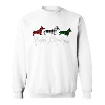 Welsh Corgi Christmas Light Red White Green Dog Lover Sweatshirt - Monsterry