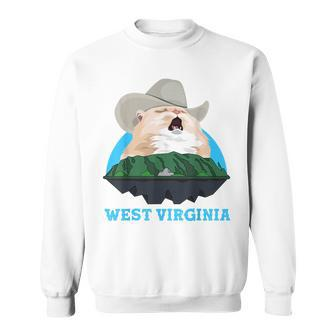 West Virginia Cowboy Cat Singing Meme Meowdy Sweatshirt - Monsterry UK