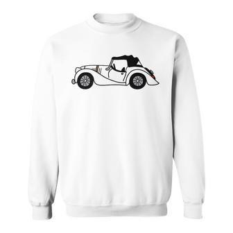 White Morgan 44 44 Car Drawing Sweatshirt - Monsterry
