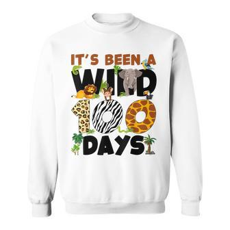 Wild 100 Days Safari Jungle 100Th Day Of School Boys Girls Sweatshirt - Monsterry