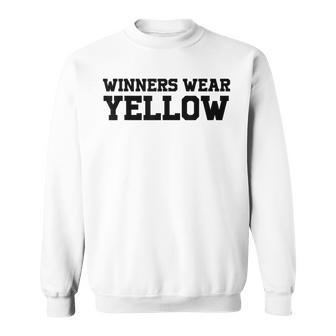Winners Wear Yellow Color War Camp Team Game Competition Sweatshirt - Seseable