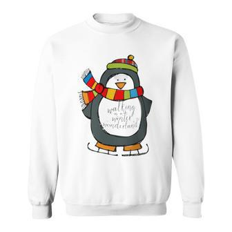 Winter Wonderland Winter Holiday Christmas Penguin Sweatshirt - Monsterry