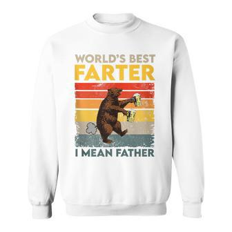 World's Best Farter I Mean Father Father's Day Bear Drinking Sweatshirt - Seseable