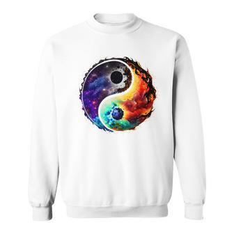 Yin Yang Feng Shui Ying Yang Zen Taijitu Galaxie Colorée Sweater e - Cadeauxyz