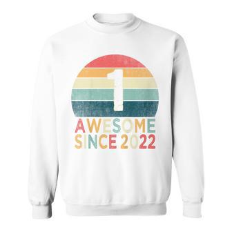 Youth 1St Birthday Vintage Retro 1 Years Old Awesome Since 2022 Sweatshirt - Monsterry DE