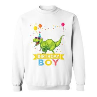 Youth 2 Year Old 2Nd Birthday Boy T Rex Dinosaur Sweatshirt - Thegiftio UK
