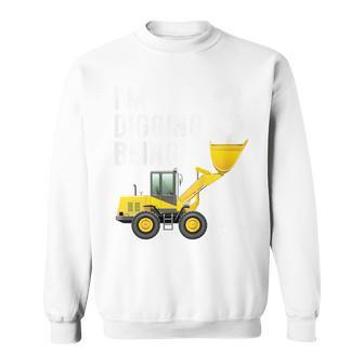 Youth 3Rd Birthday Boy Bulldozer Construction Digging 3 Sweatshirt - Thegiftio UK