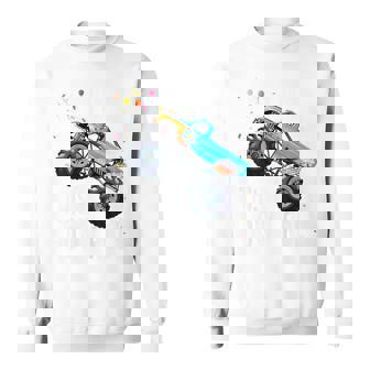 Youth 5 Year Old 5Th Birthday Boy Monster Truck Car Sweatshirt - Thegiftio