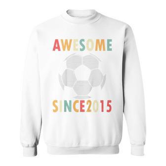 Youth 7Th Birthday Soccer Lover 7 Years Old Vintage Retro Sweatshirt - Monsterry DE