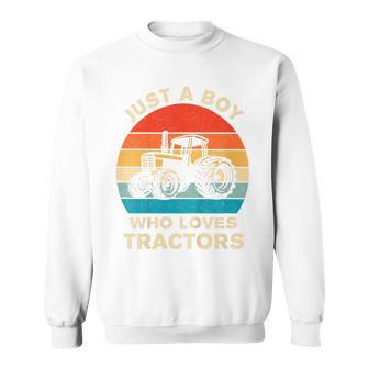 Youth Farm Lifestyle Just A Boy Who Loves Tractors Boys Sweatshirt - Thegiftio UK