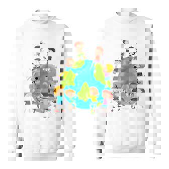 Youth Earth Day Happy Children Around The World Sweatshirt - Thegiftio