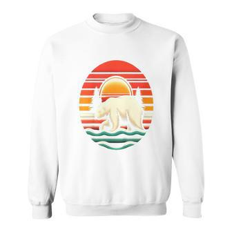 Youth Polar Bear Vintage Sunglasses Animal Lover Sweatshirt - Monsterry CA