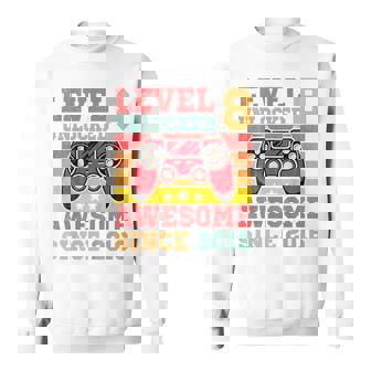 Youth Level 8 Unlocked Vintage Video Game 8Th Birthday Gamer Sweatshirt - Thegiftio UK