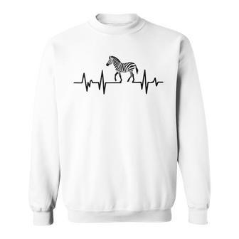 Zebra Heartbeat Graphic Sweatshirt - Thegiftio UK