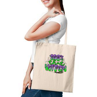 100% That Witch Spider Halloween Party Tote Bag - Seseable