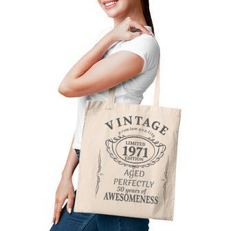 50 Year Old - Vintage 1971 - Fifty 50Th Birthday Tote Bag - Seseable
