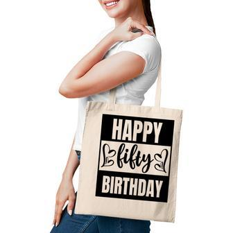 50Th Birthday Gift Happy Fifty Birthday Awesome Idea Tote Bag - Seseable