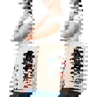 All American Mama 4Th Of July Girl America Flag Usa Tote Bag | Seseable CA