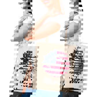 American Flag Sunflower Merica Graphic 4Th Of July Plus Size Tote Bag | Seseable CA