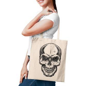 Angry Skeleton Scull Scary Horror Halloween Party Costume Tote Bag - Seseable