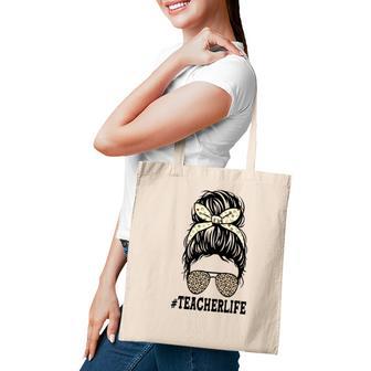 Badass Teacherlife Leopard Style For Teacher Tote Bag - Seseable