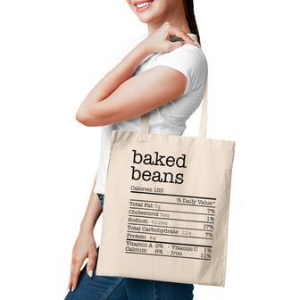 Baked Beans Nutrition Facts Funny Thanksgiving Christmas Tote Bag - Seseable
