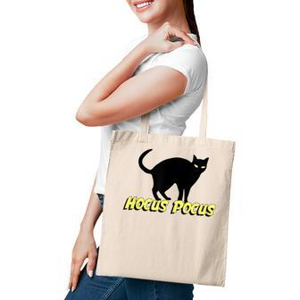 Black Cat Hocus Pocus Happy Halloween V2 Tote Bag - Seseable