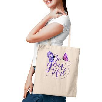 Butterfly Be You Tiful Be Yourself Design Tote Bag - Seseable