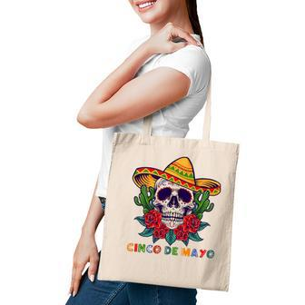 Cinco De Mayo Mexican Cross Sunglasses Skull Mustache Tote Bag - Seseable