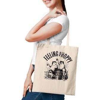 Craft Beer Brewer Lover Gift Funny Hops And Drinking Frogs Tote Bag - Seseable