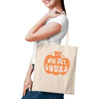 Fall Retro Oh My Gourd Pumpkin Spice Thanksgiving Tote Bag | Seseable UK