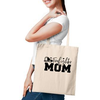 Firefighter Mom Great Black Graphic Meaningful Tote Bag - Seseable