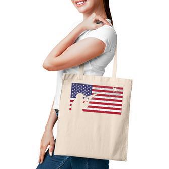 Fourth Of July 4Th American Flag Duck Hunting Geese Dad Usa Tote Bag | Seseable UK