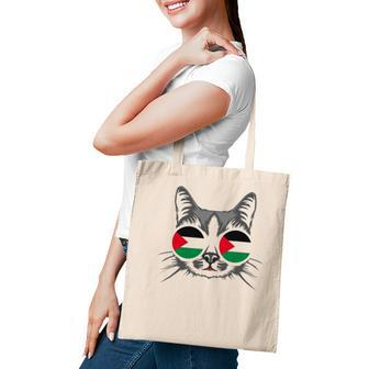 Free Palestine Flag Palestinian Gaza Cat Gift Tote Bag - Seseable