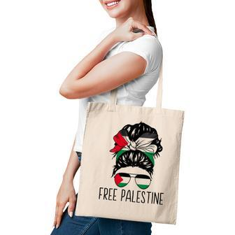 Free Palestine Gaza Palestinian Flag Stand With Falastin Tee V-Neck Tote Bag - Seseable