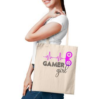 Gamer Girl Heartbeat Gamer For Girl Video Game Lovers Cute Tote Bag - Seseable