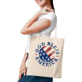 God Bless America Flag 4Th Of July Independence Day Tote Bag - Seseable