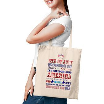 God Bless The Usa 4Th Of July Independence Day Proud To Be An American Tote Bag - Seseable