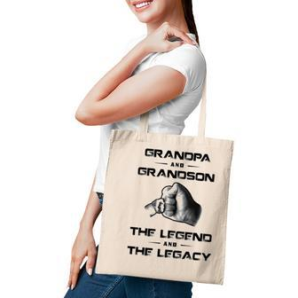 Grandpa And Grandson The Legend And The Legacy Tote Bag - Seseable