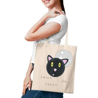 Graphic Black Cat Halloween T - Trick Or Treat Tote Bag - Seseable