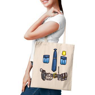 Halloween Police Officer Law Enforcement Costume Funny Humor Tote Bag - Seseable