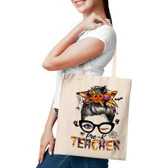 Halloween Pre-K Teacher Life -Cool Witch Tote Bag - Seseable