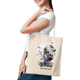 Hallowen Be Magical Witch Witches Welcome Here Tote Bag - Seseable