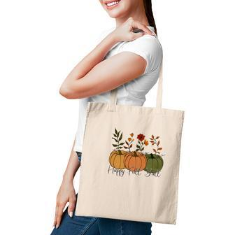 Happy Fall Yall Pumpkins And Flowers Tote Bag - Seseable