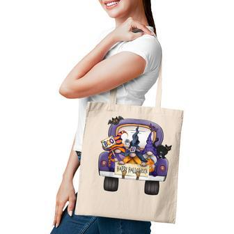 Happy Halloween Truck Gnomes Witch Black Cat Pumpkin Costume Tote Bag - Seseable