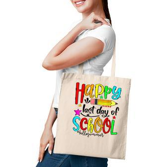Happy Last Day Of School Hello Summer Teacher Student Tote Bag - Seseable